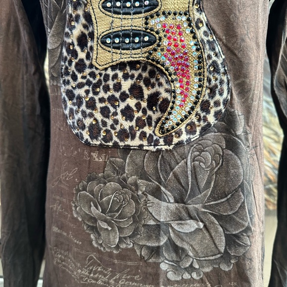 TFNC sz XSM lightweight blouse puff sleeves gauze light blue pleated skirt hem - Picture 4 of 9